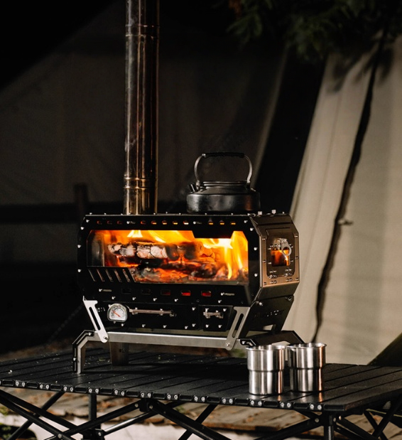 高級な新デザインの薪ストーブ、アウトドアグランピングや室内キ - Outdoor Camping Wood Stove のレビューと価格