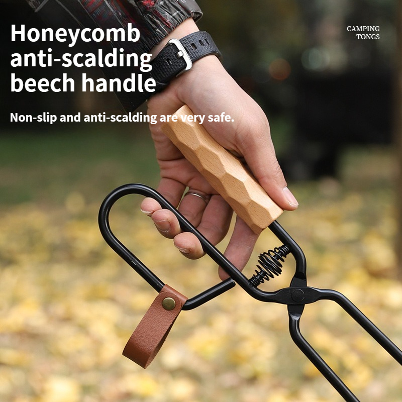 屋外用金属製バーベキューファイヤートング、長くて厚みのある耐 - Outdoor Camping Burner のレビューと価格