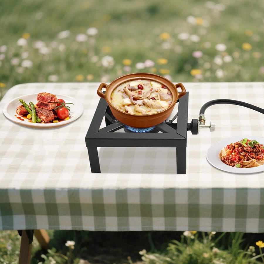 ポータブルシングルバーナー、屋外ガスストーブプロパンコンロ、 - Outdoor Camping Burner のレビューと価格