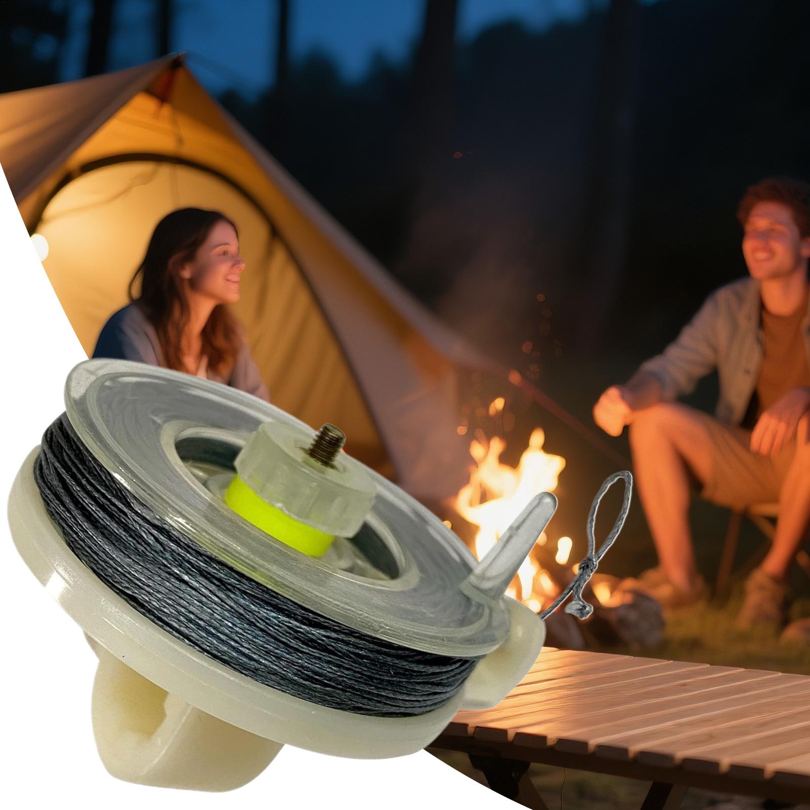 屋外周囲警報トリップワイヤー、再利用可能なリール付き、キャン - Outdoor Camping Extension Cord のレビューと価格