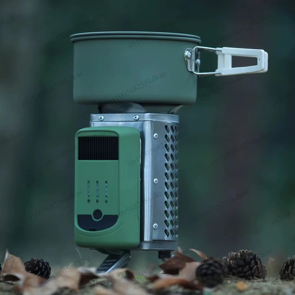 無煙ポータブル木製キャンプストーブUSB発電屋外暖房調理炉ハ - Outdoor Camping Wood Stove のレビューと価格