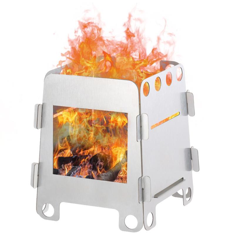 軽量折りたたみ式キャンプ用薪ストーブ1セット、耐久性のあるス - Outdoor Camping Wood Stove のレビューと価格