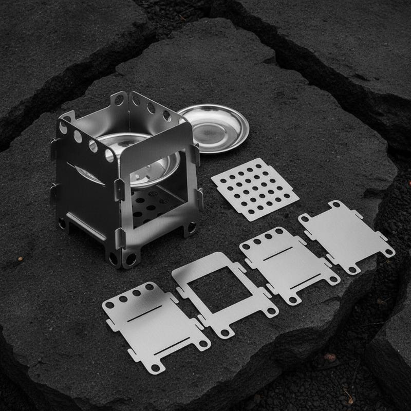 軽量折りたたみ式キャンプ用薪ストーブ1セット、耐久性のあるス - Outdoor Camping Wood Stove のレビューと価格