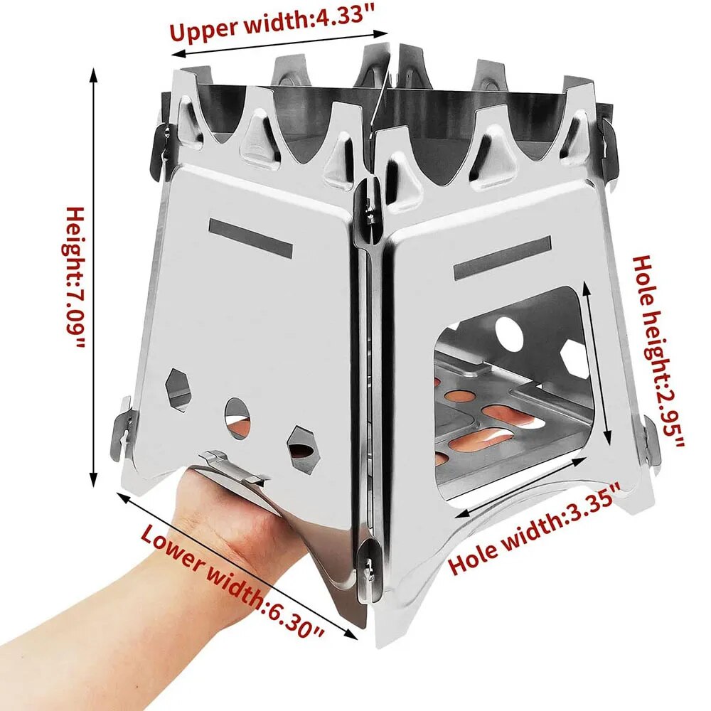 折りたたみ式薪ストーブ屋外ハイキング旅行バーベキュー用ポータ - Outdoor Camping Wood Stove のレビューと価格