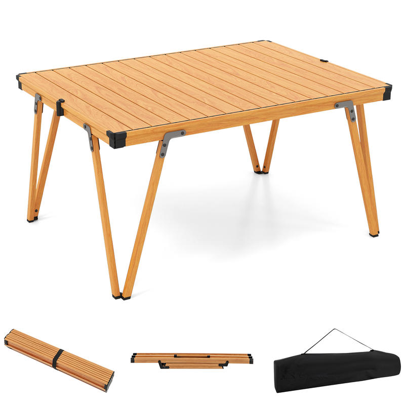シングル折りたたみピクニックテーブル 93 x 70 cm  - Camp Table Folding のレビューと価格