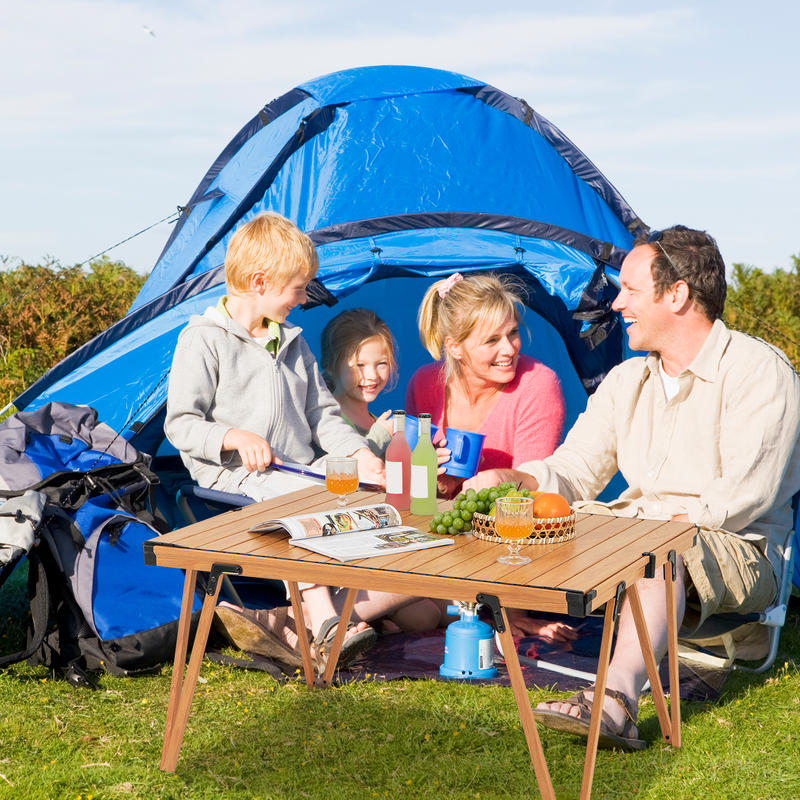 シングル折りたたみピクニックテーブル 93 x 70 cm  - Camp Table Folding のレビューと価格