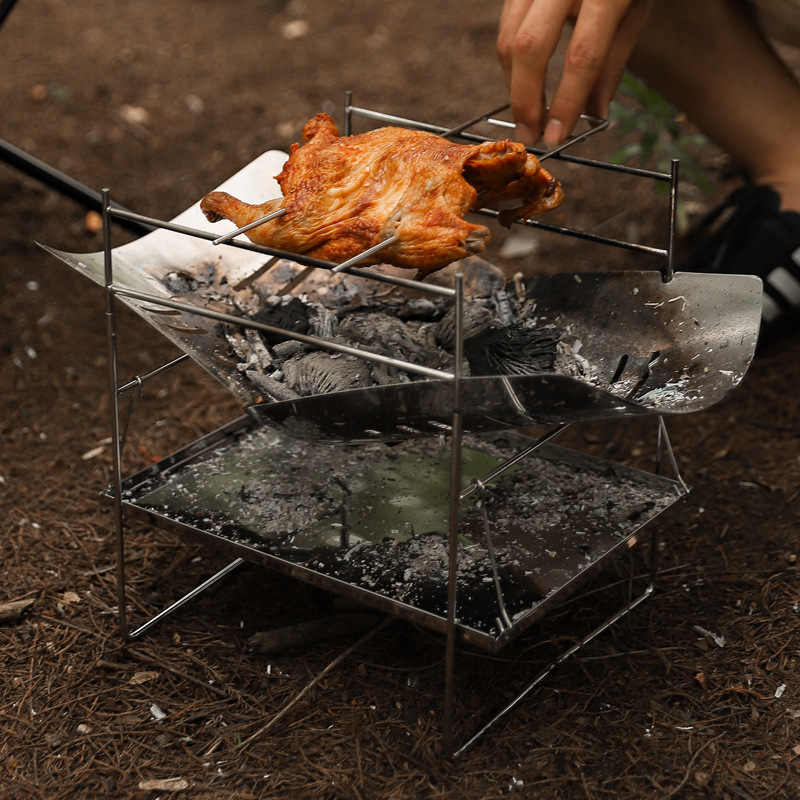 薪キャンプストーブポータブル折りたたみ屋外調理ストーブ防風フ - Outdoor Camping Wood Stove のレビューと価格